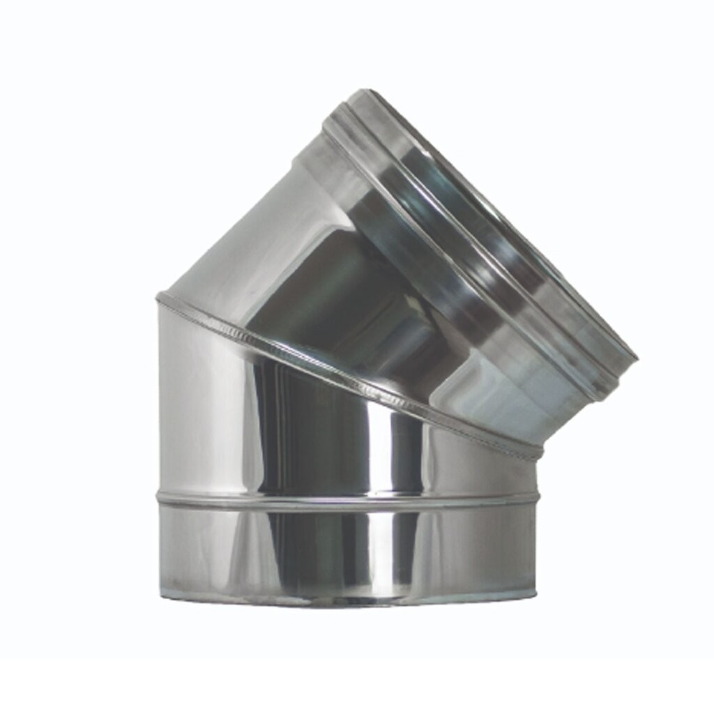 CODO ESTUFA 45§ 180MM SIMPLE INOX 316L
