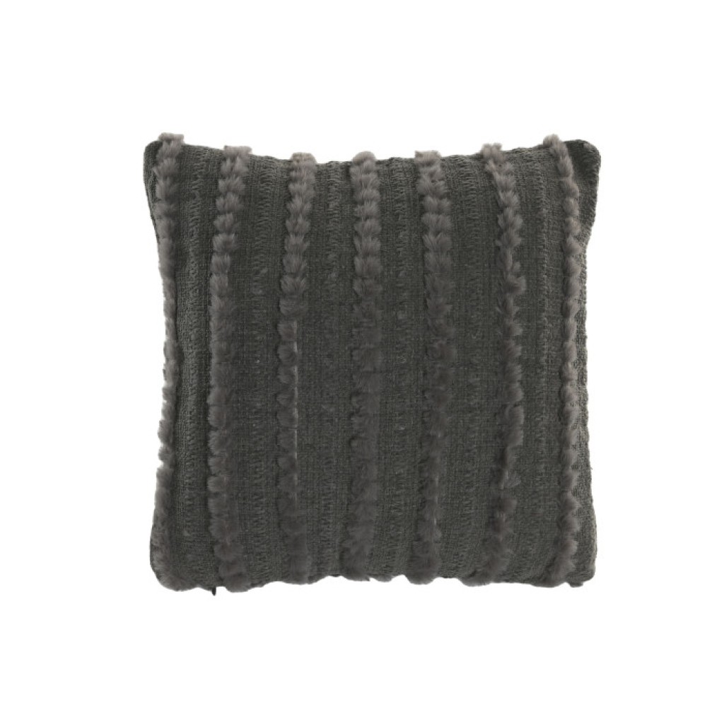 COJIN POLIESTER 45X45 420G.CHENILLA NEGR