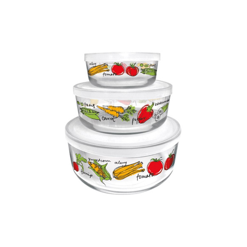 CONTENEDOR VIDRIO CON TAPAé12-15-18 CM -