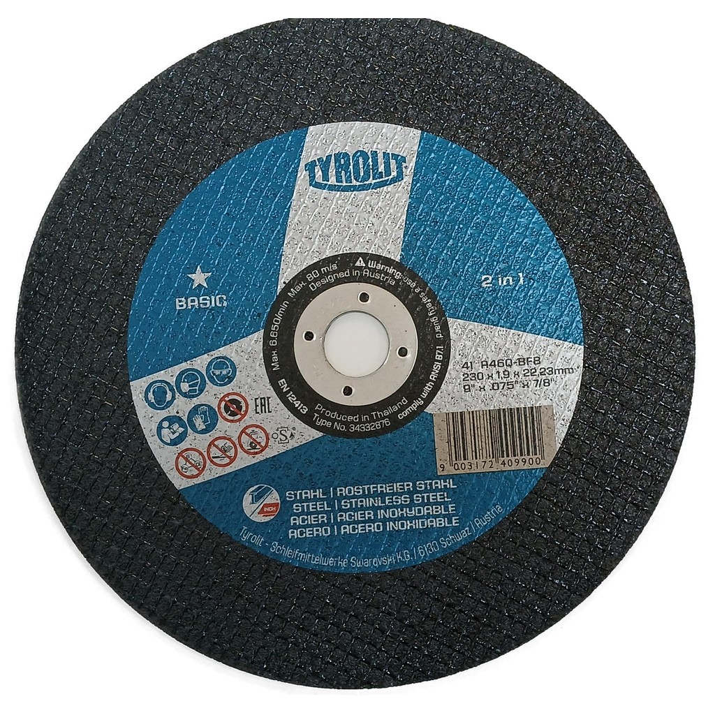 DISCO CORTE INOX BASIC    230 X 1,9 X 22