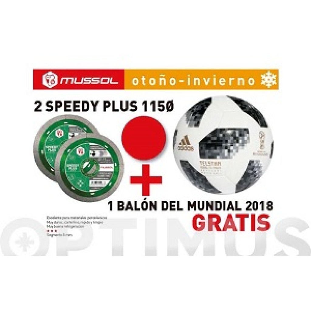 DISCO DIAMANTE SPEEDY 115MM X2 + PELOTA