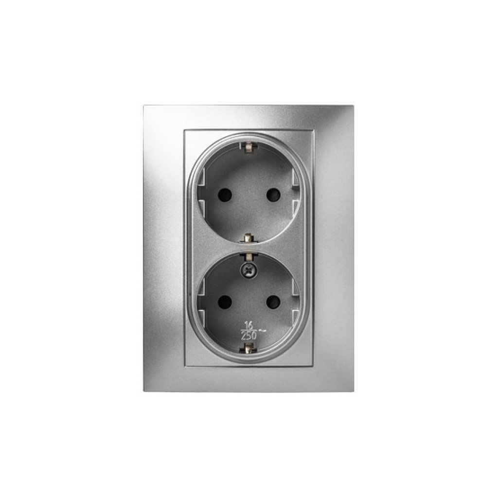 DOBLE TOMA CORRIENTE 16A-2ALUMINIO