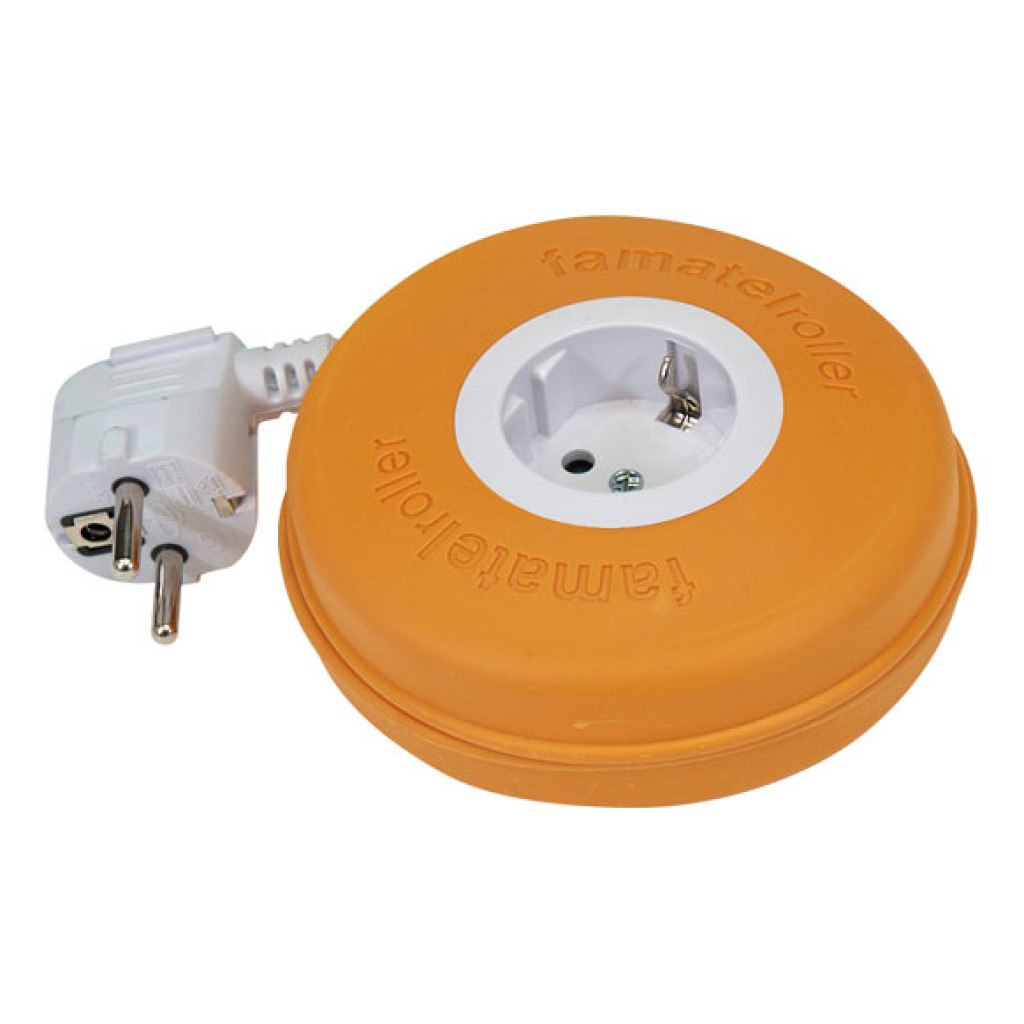 ENROLLACABLE ROLLER 3X1,5 2 M-NARANJA