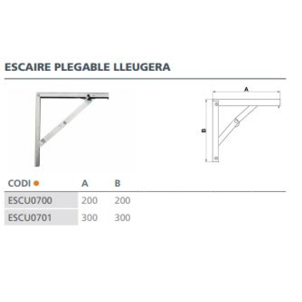 ESCUADRA PLEGABLE LIGERA C20X20 2 POSICI