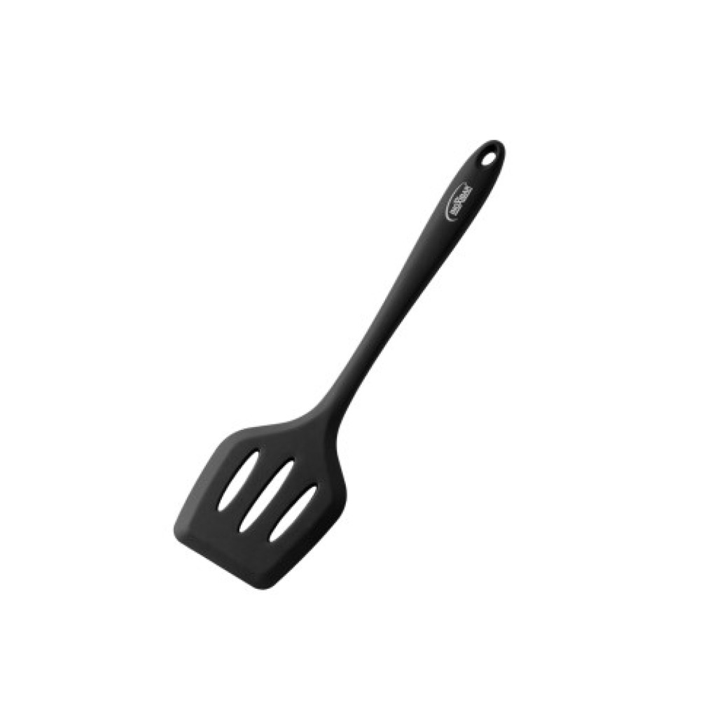 ESPATULA RANURADA SILICONA 29X7  NEGRA