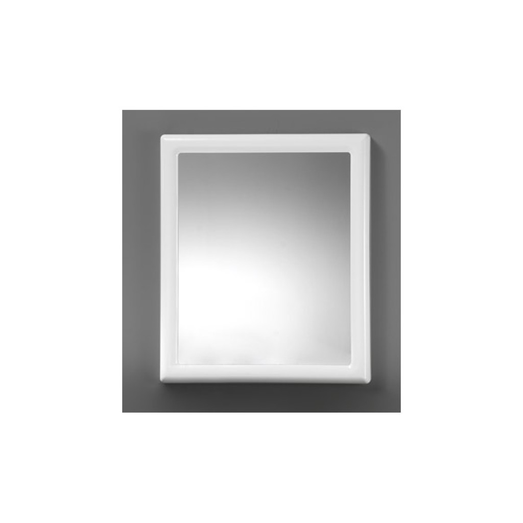 ESPEJO BA¥O CON MARCO BLAN65 X 55 CM