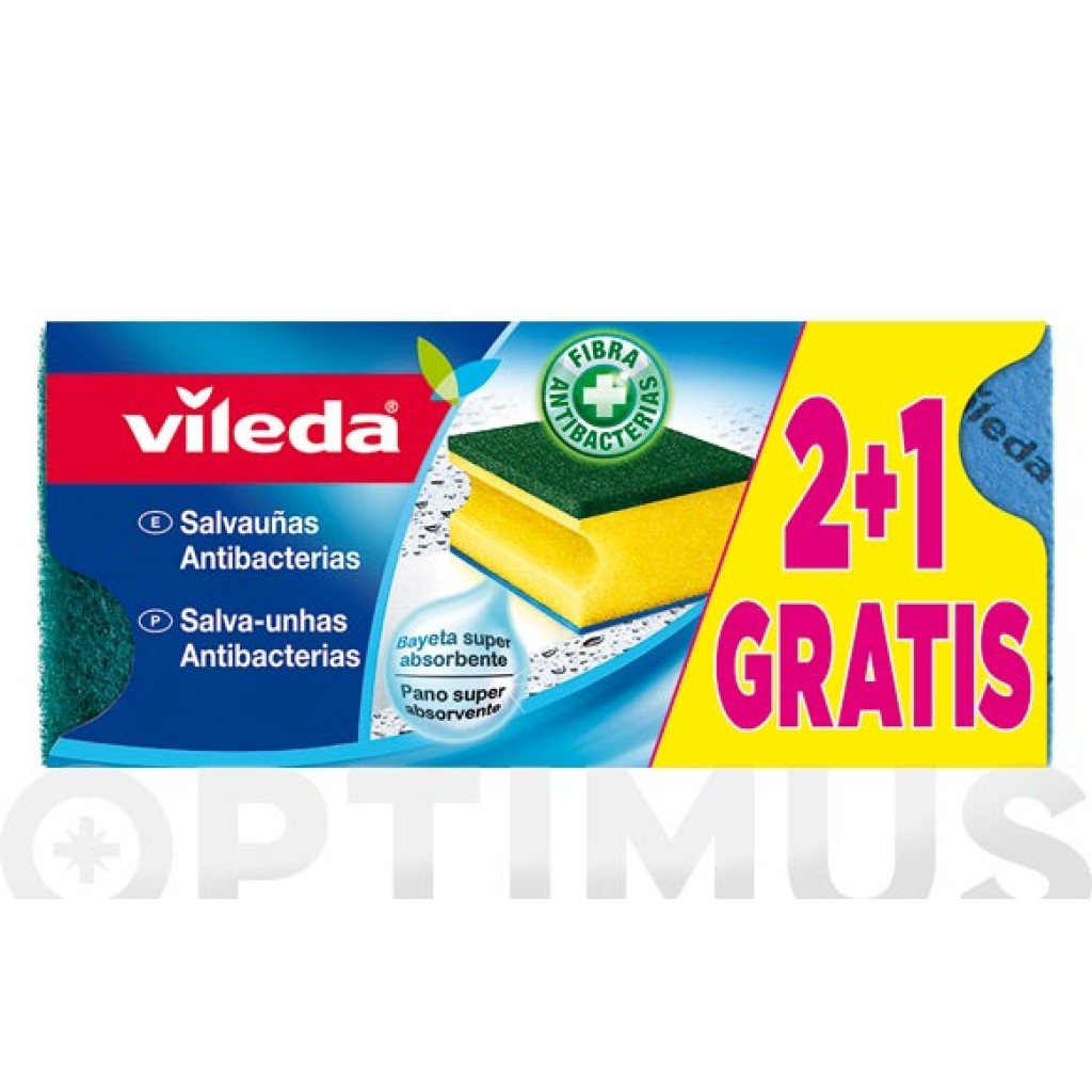 ESTROPAJO FIBRA / SALVAU¥AS (2+1 UDS)