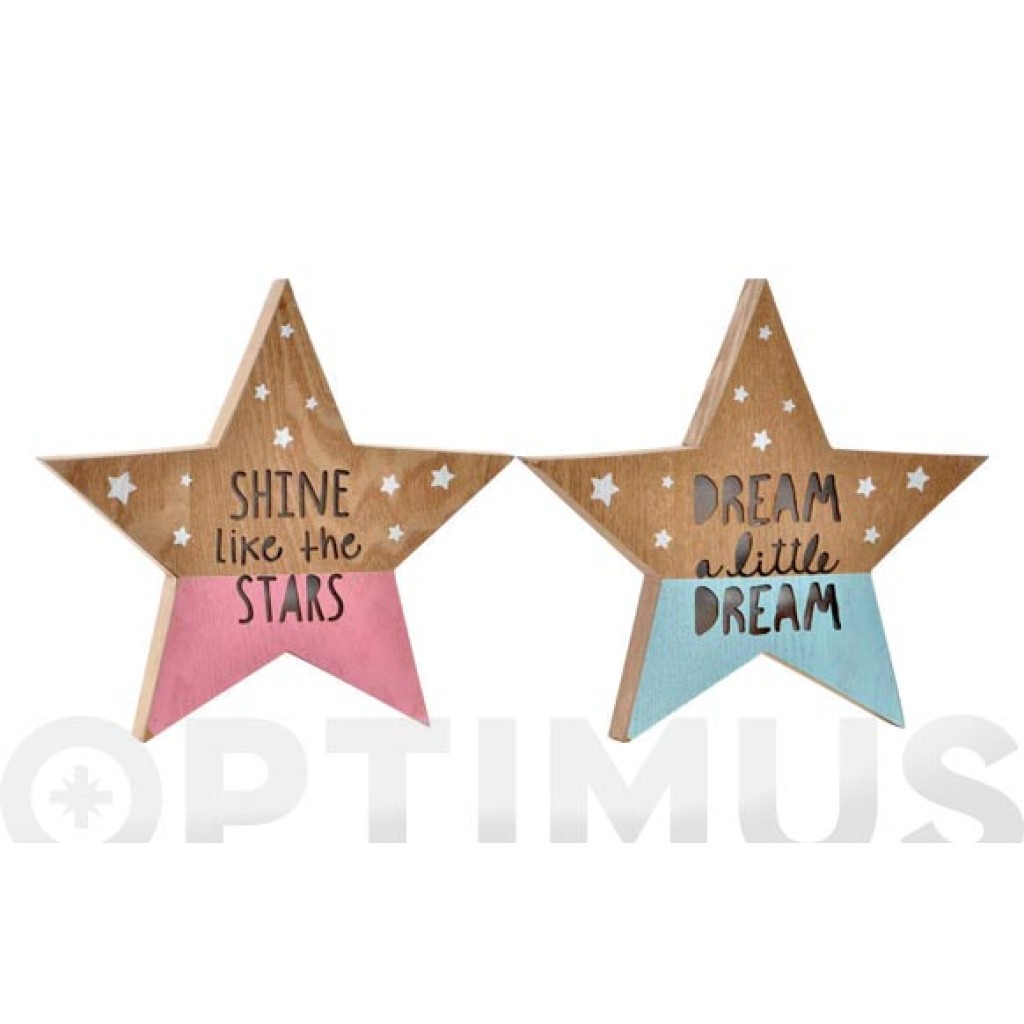 ESTRELLA MDF CON LEDS     SURTIDAS