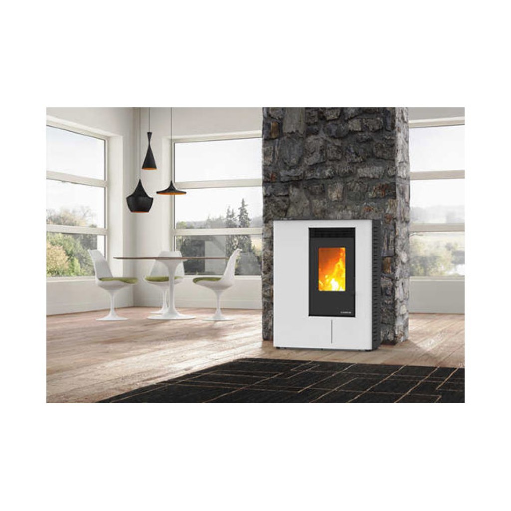 ESTUFA DE PELLET WELLS    10,6 KW BLANCA