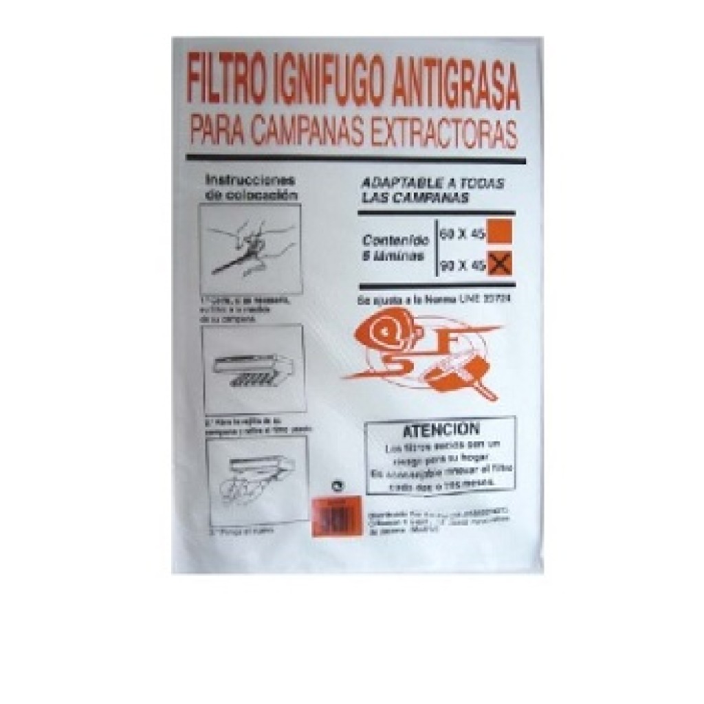 FILTRO PARA CAMPANA ESPUMA90 CM