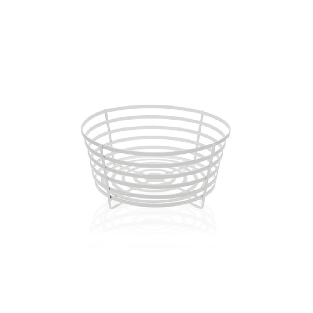 FRUTERO REDONDO METALICO  BLANCO MATE