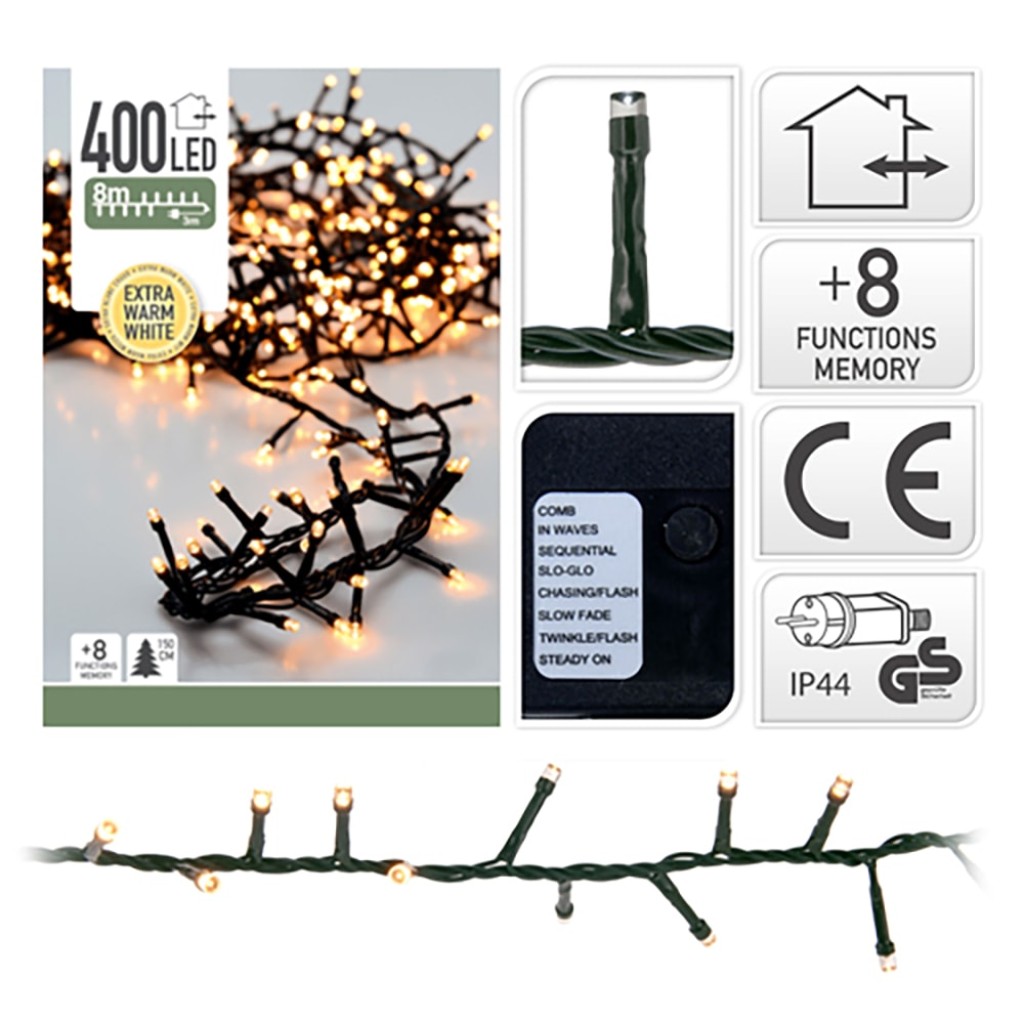 GUIRNALDA ESPINO MULT.400LED FRIO 71197