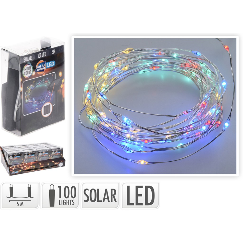 GUIRNALDA 100L. MULTICOLOR 5M SOLAR EXT