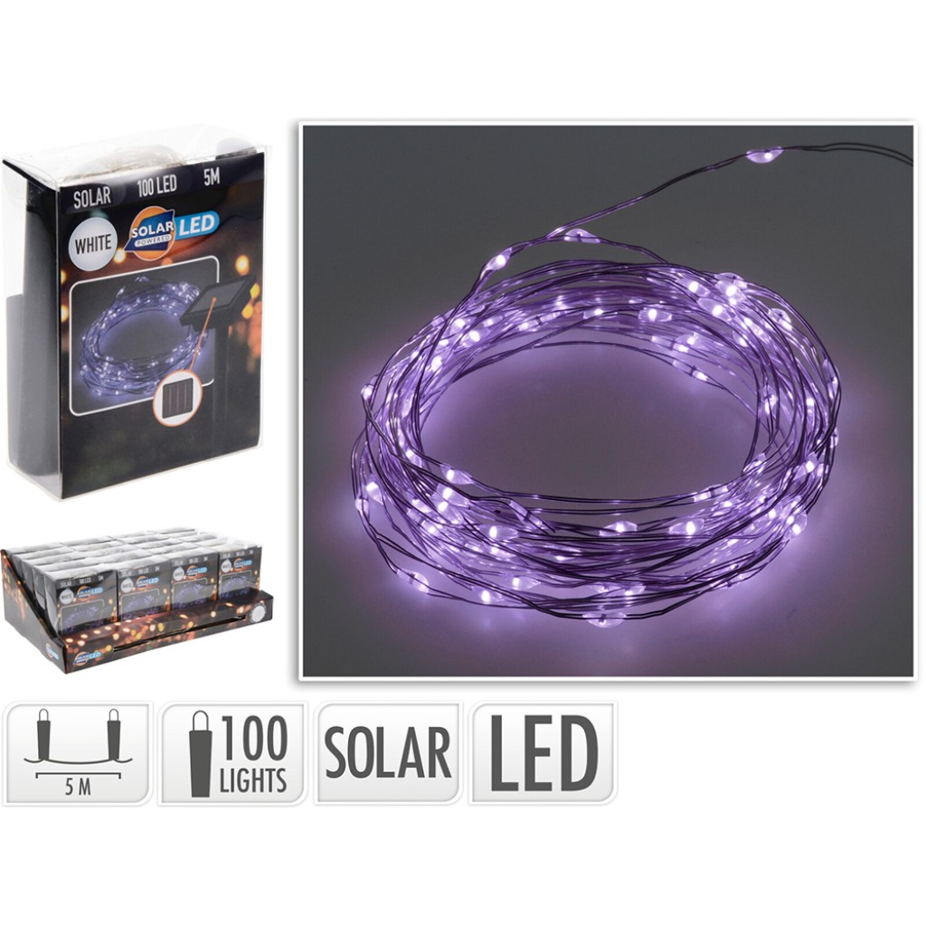 GUIRNALDA 100L. VIOLETA 5M SOLAR EXT