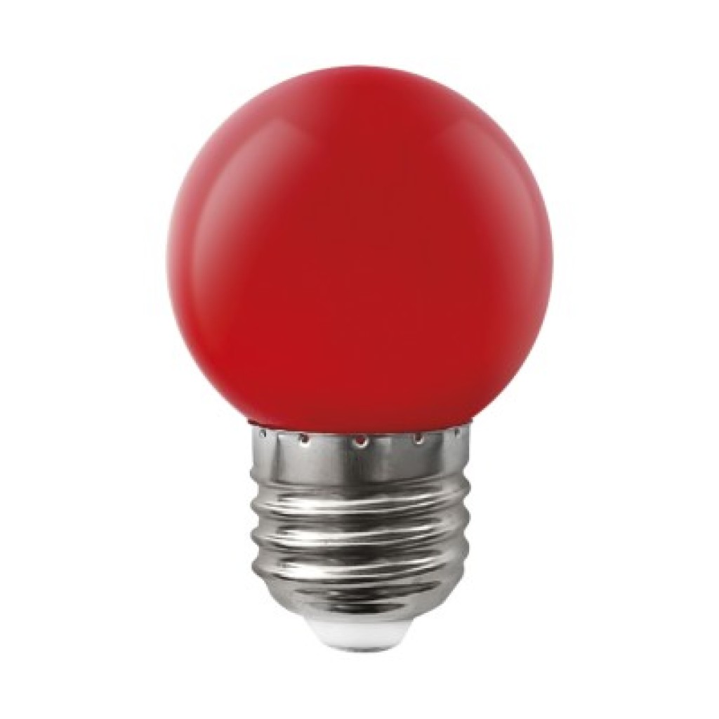LAMPARA LED ESFERICA E27 1,5 W ROJA