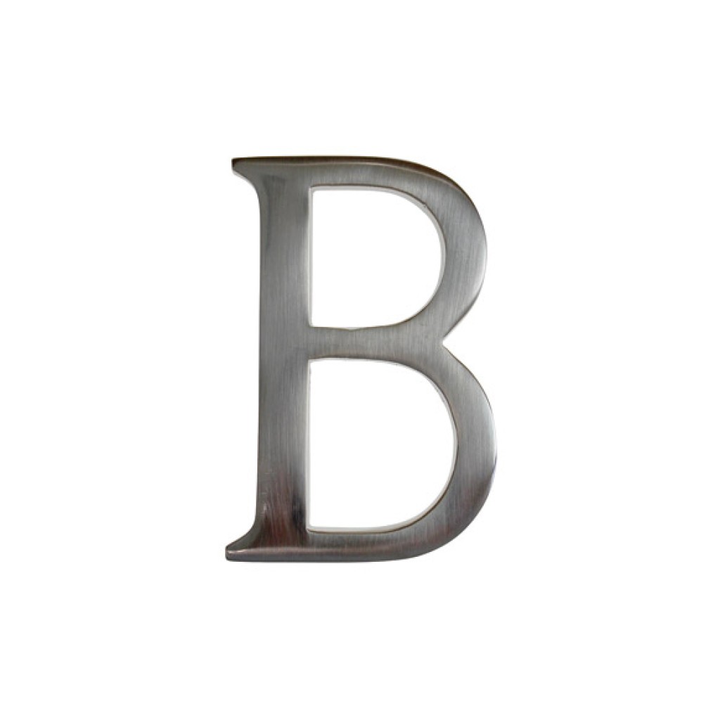 LETRA LATON 100 MM        B CROMO MATE