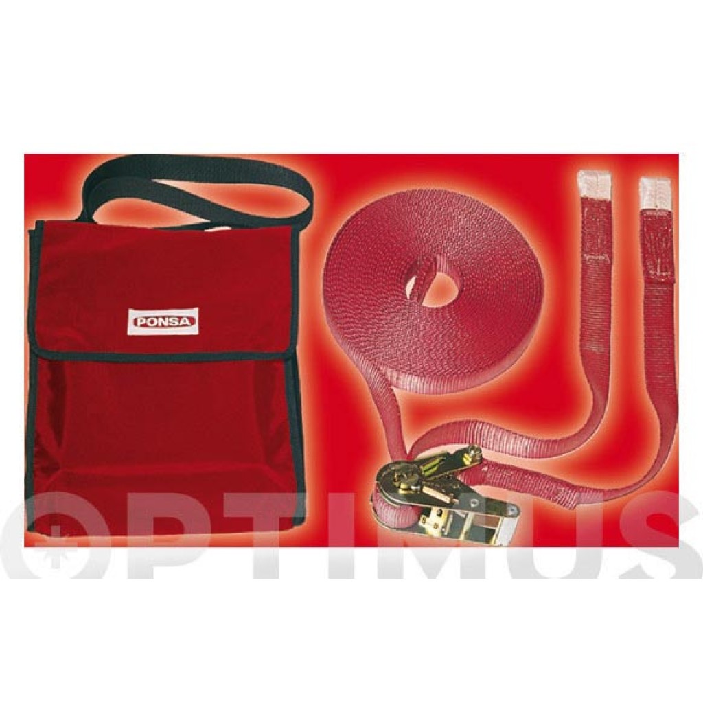 LINEA DE VIDA HORIZONTAL  15 M 35 MM ROJ