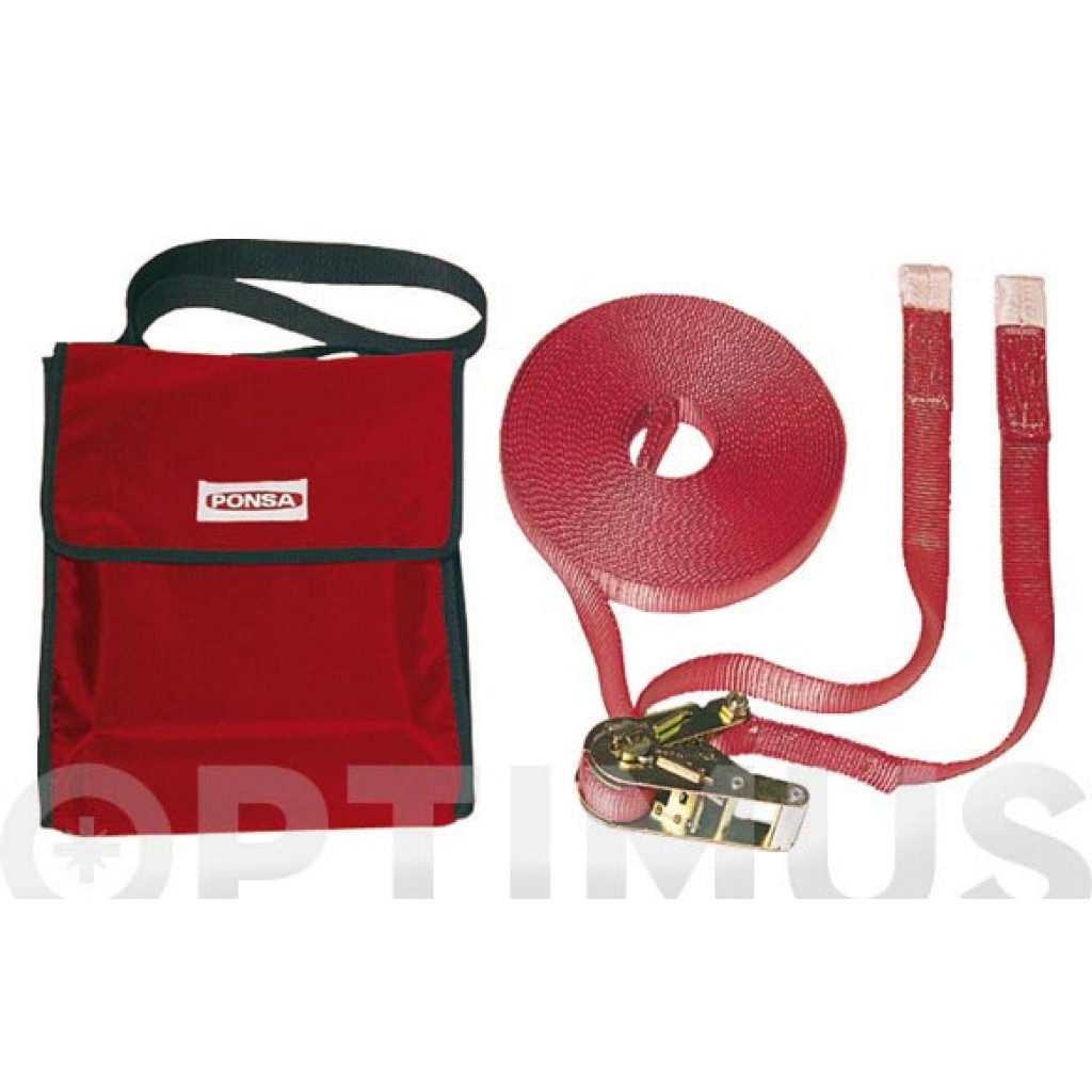 LINEA DE VIDA HORIZONTAL  20 M 35 MM ROJ