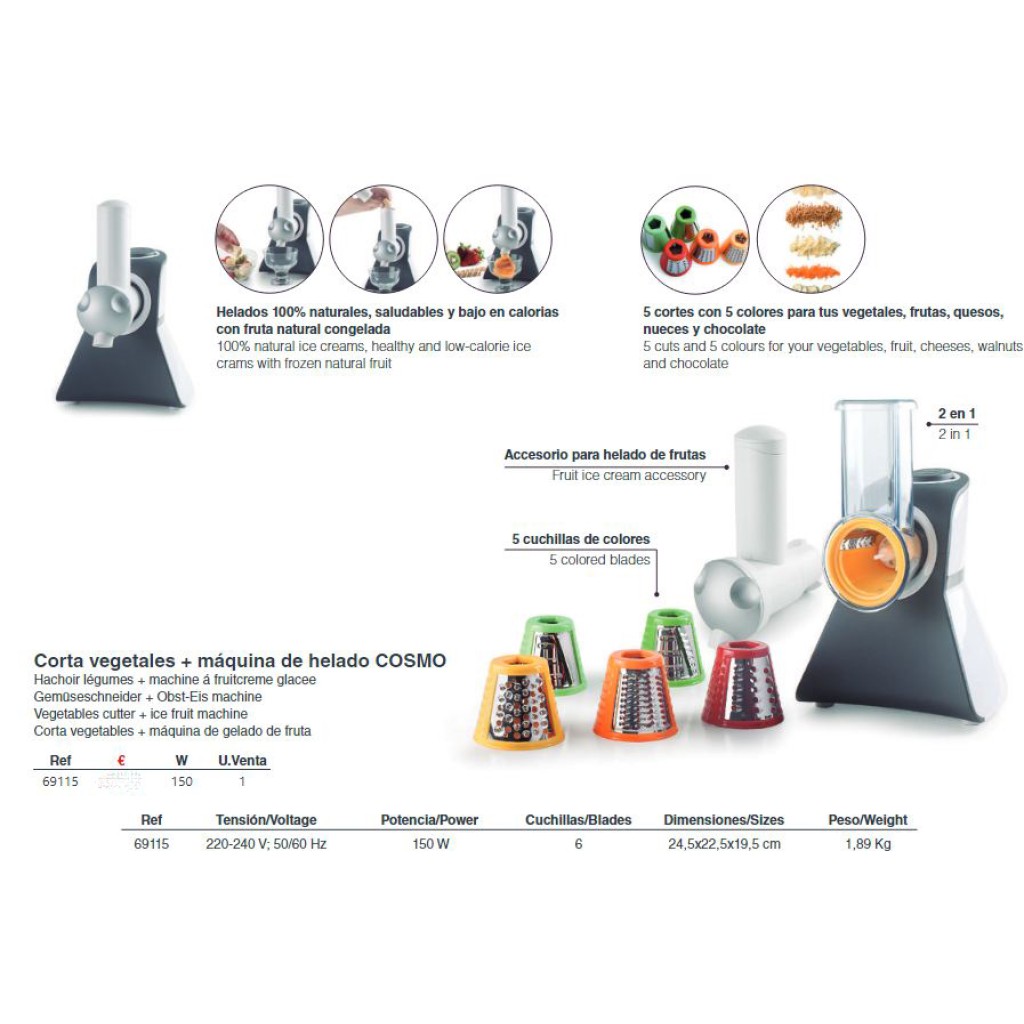 MANDOLINA ELECTRICA 150W REF.69115