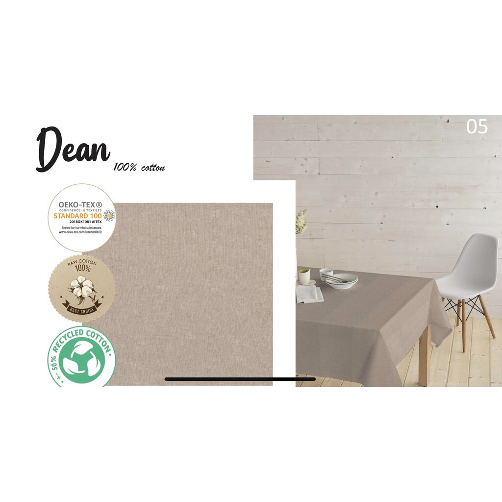 MANTEL 100%COTO GALIA NAT. 140x250