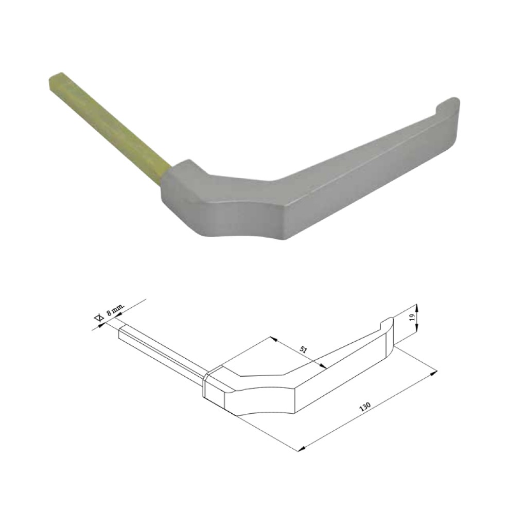 MANUBRIO ALMA REF.107 ORO C/8 ALMA