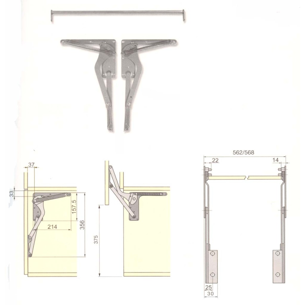 MECANISMO AMORT. MUELLE 568MM BL.092843