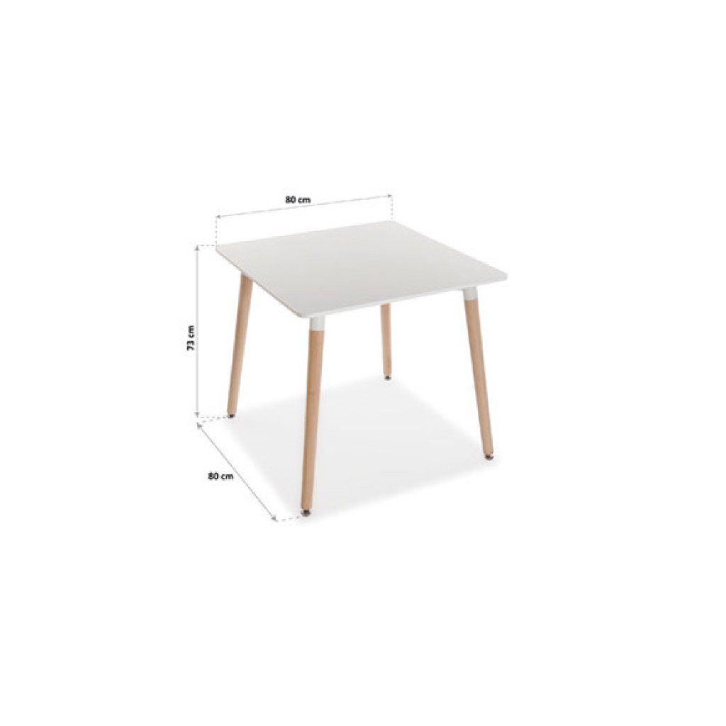 MESA COCINA KIRAN BLANCA  80X80 CM