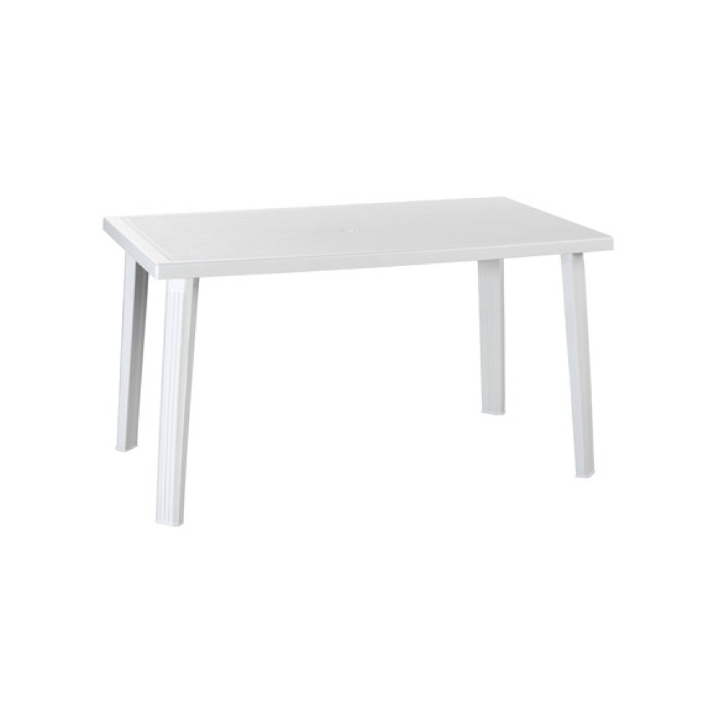 MESA RESINA DOMINGO BLANCO130 X 75 CM