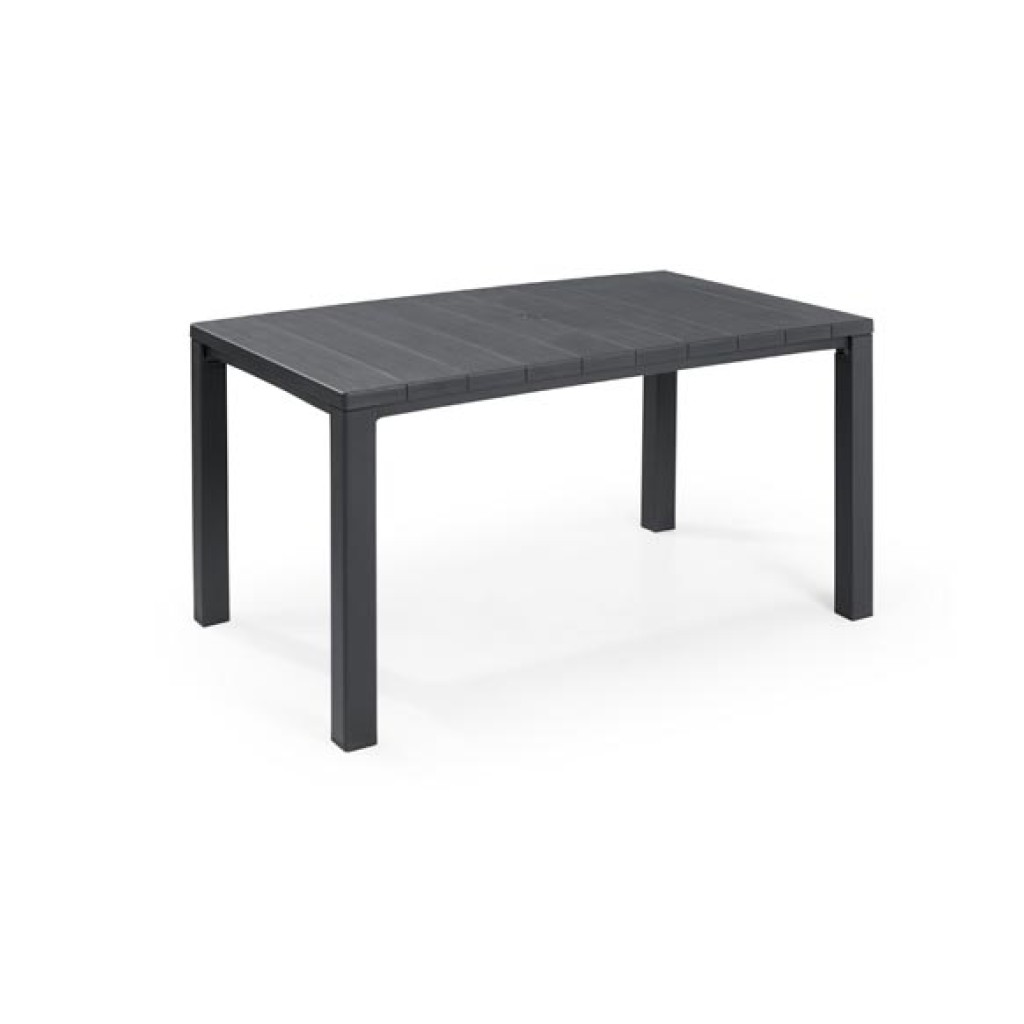 MESA RESINA JULIE GRAFITO 147 X 90 CM