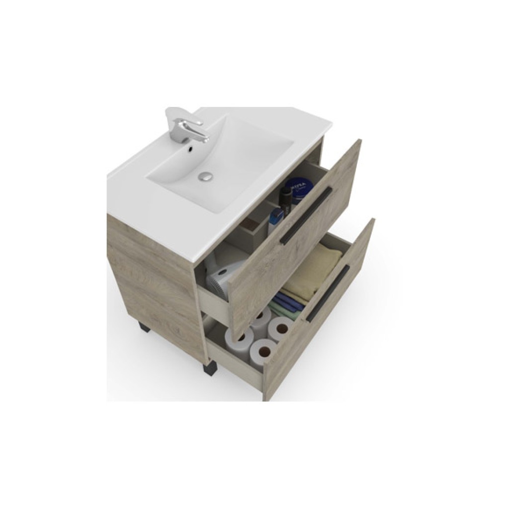 MUEBLE BA¥O 80 CM + ESPEJOROBLE ALASKA 8