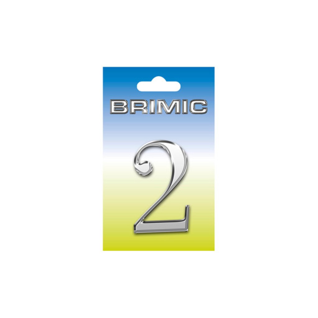 NUMERO 2 LATON 100 MM     NIQUEL SATINAD