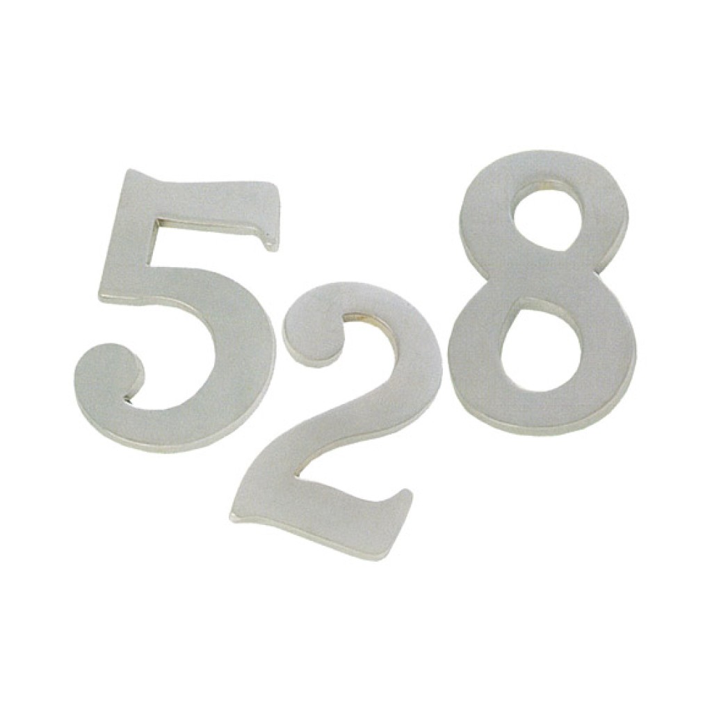 NUMERO LATON 100 MM       0 CROMO MATE