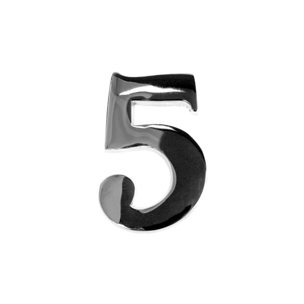 NUMERO LATON 100 MM       5 CROMO BRILLO