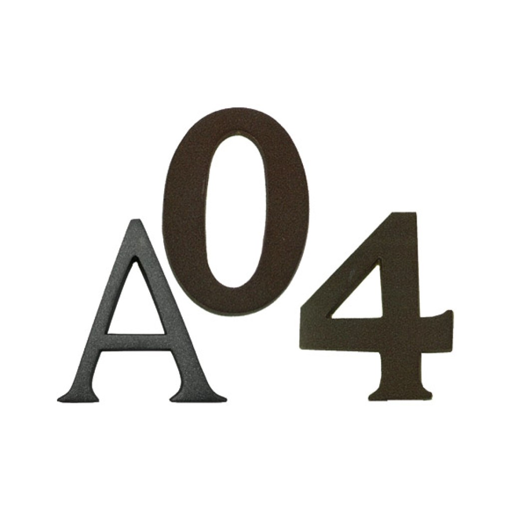 NUMERO LATON 100 MM       5 NEGRO RUSTIC