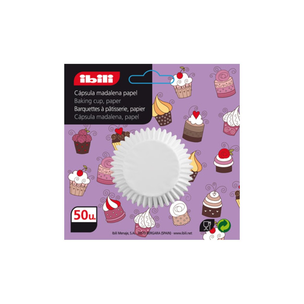 PAPEL MUFFIN BLANCO 50U   8 CM