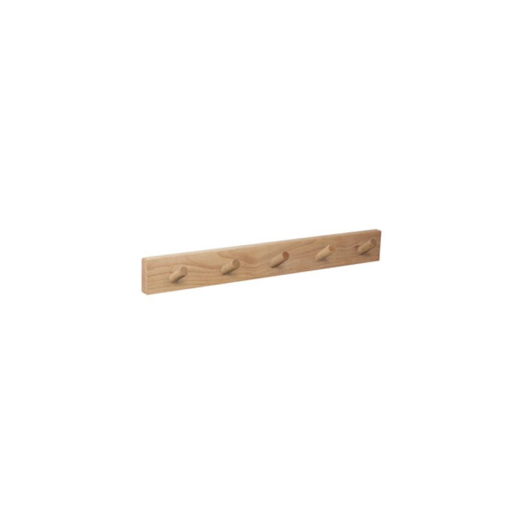 PERCHA PARED MADERA NATURA5 POMOS INCLIN
