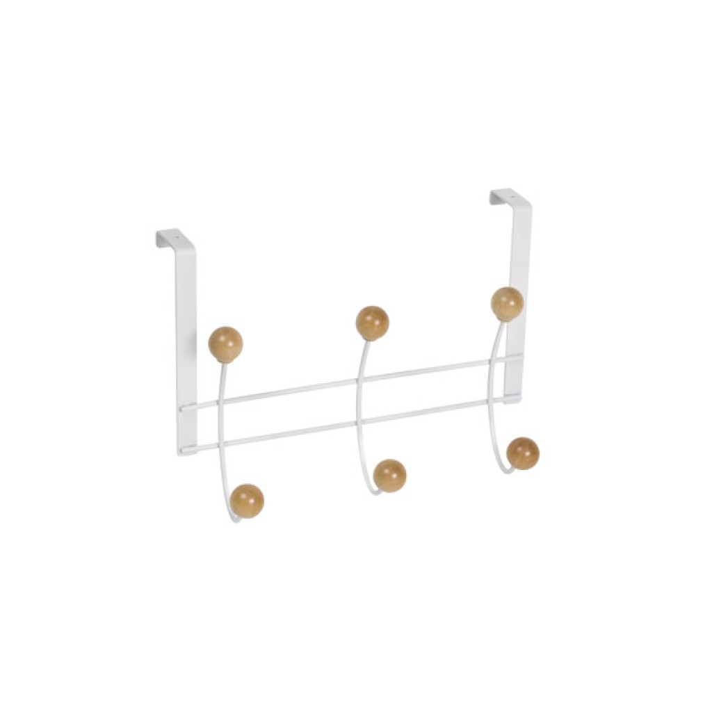 PERCHA SOBREPUERTA BLANCA 6 BOLAS HAYA N