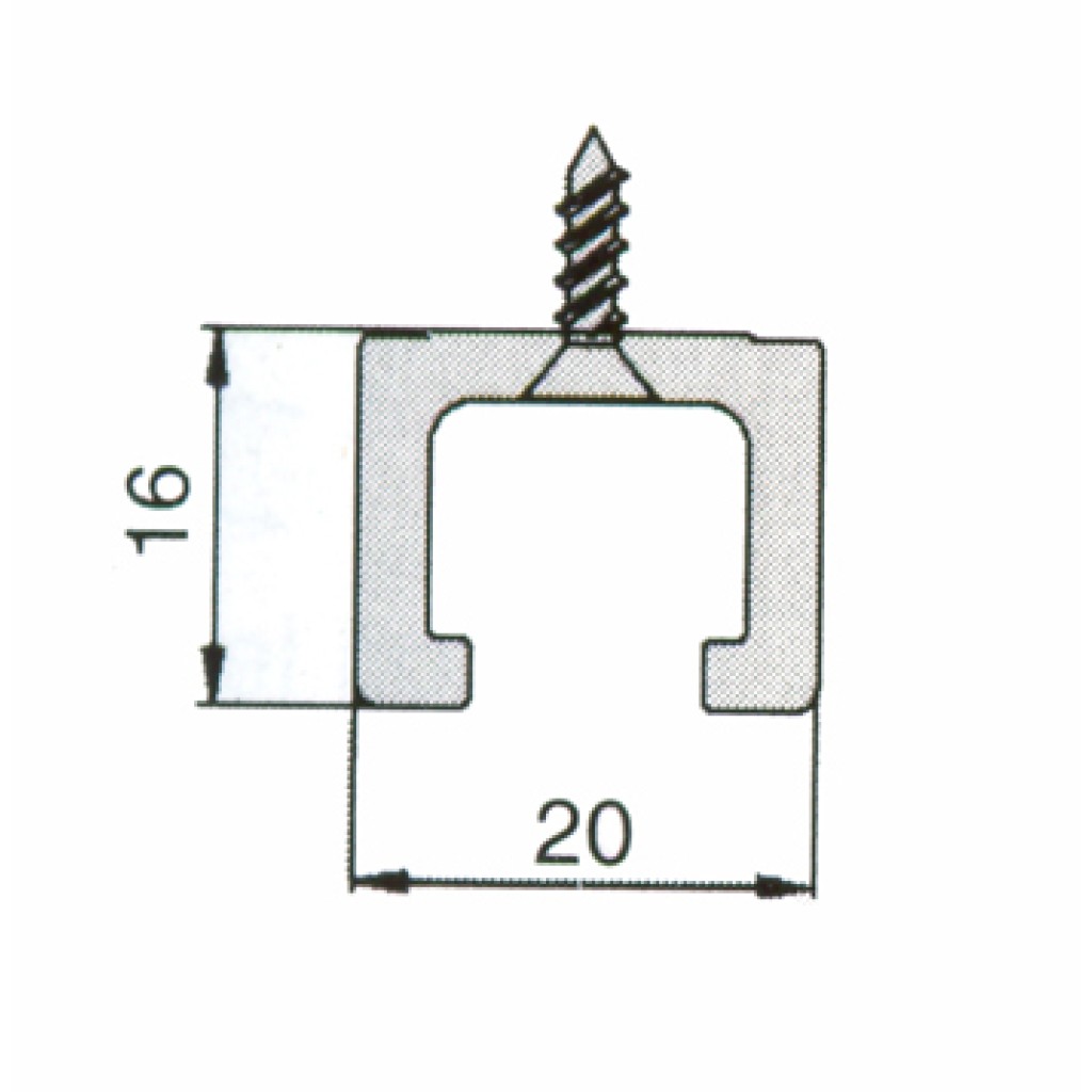 PERFIL ATORNILLAR NEGRO 1180  F1GFA31180