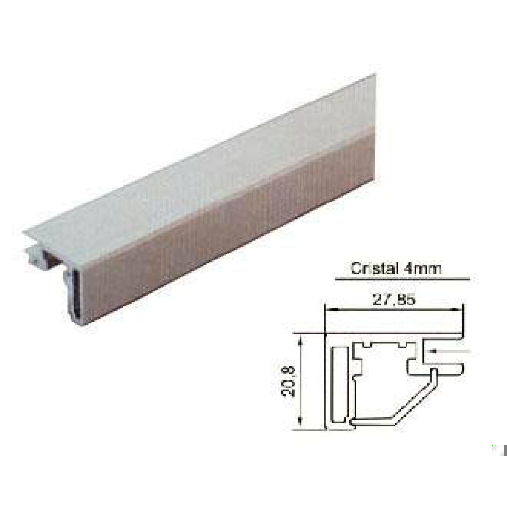 PERFIL ALUMINIO P.VIDRIO 4MTS SAD206LG30