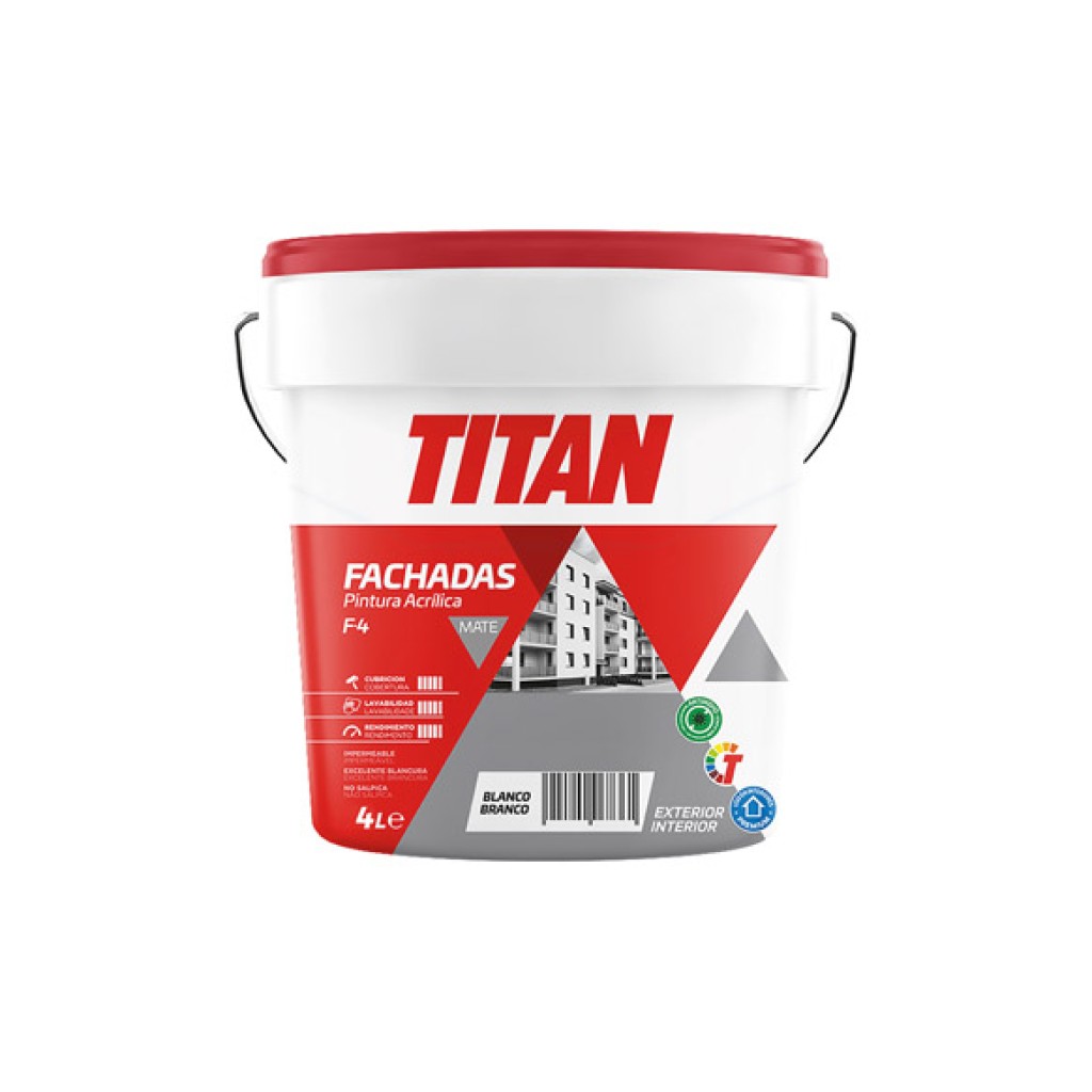 PINTURA ACRILICA FACHADAS 4 L BLANCO