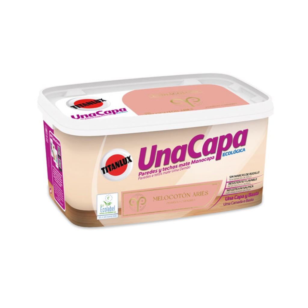 PINTURA PLASTICA UNA CAPA 4 L  MELOCOTON