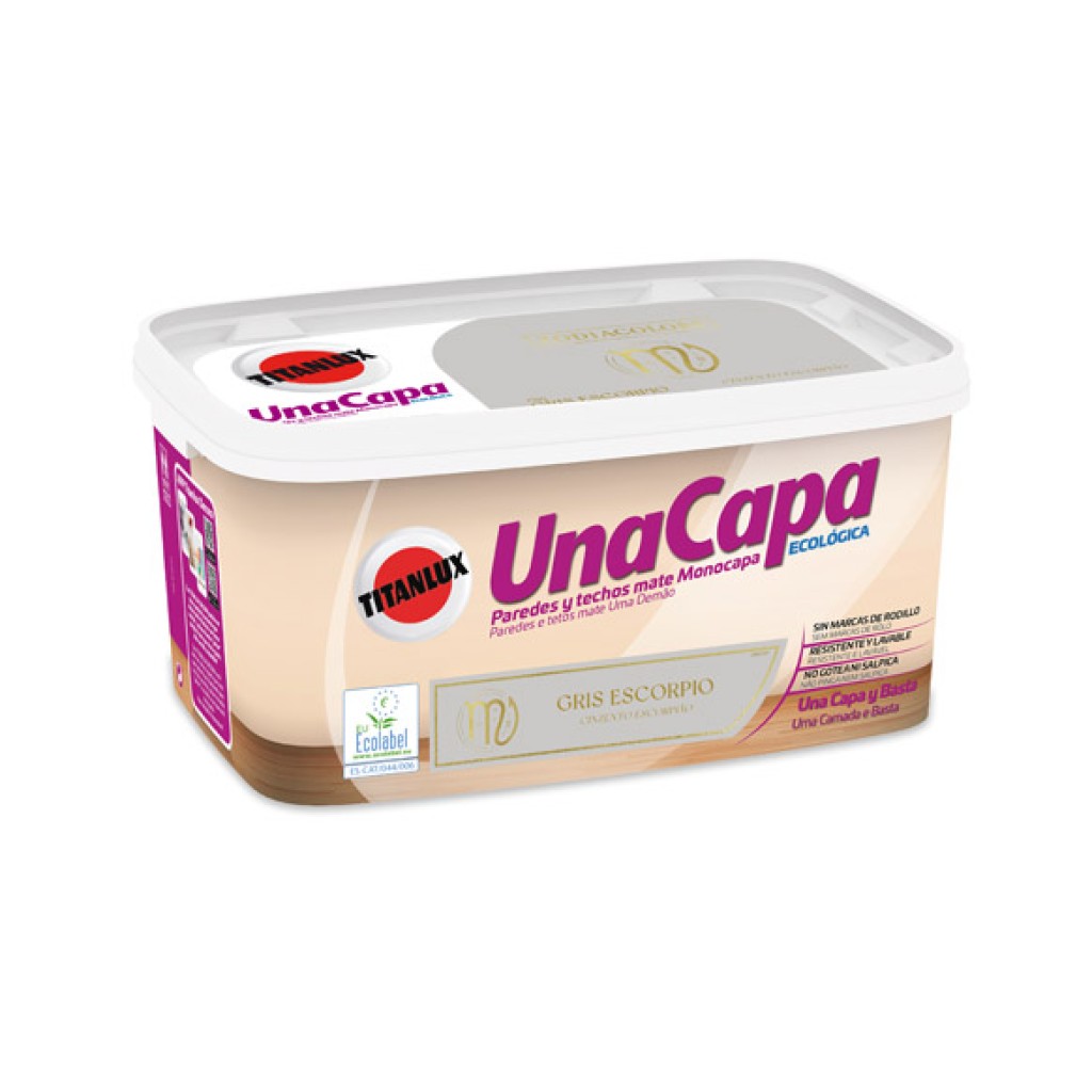 PINTURA PLASTICA UNA CAPA 4 L  GRIS ESCO