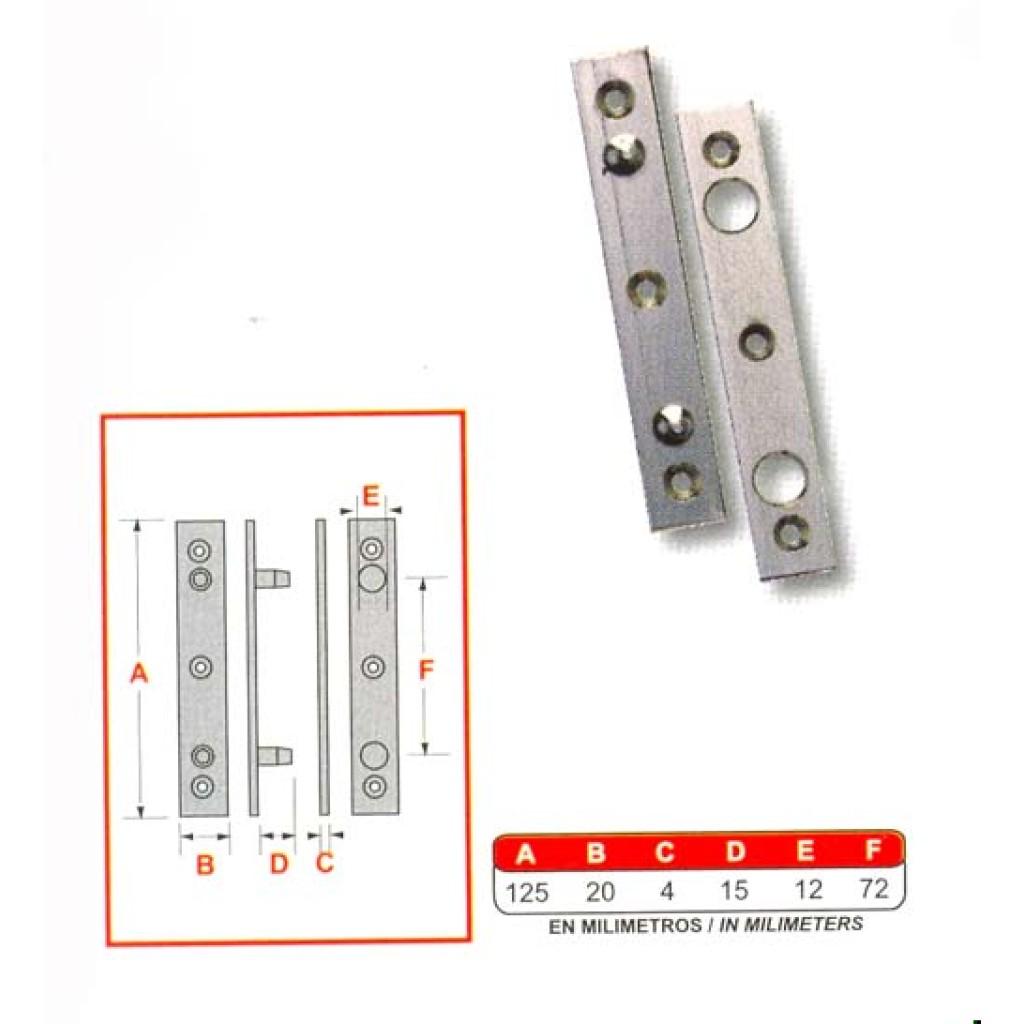 PIVOTE ANTIPALANCA LATONADO REF.108