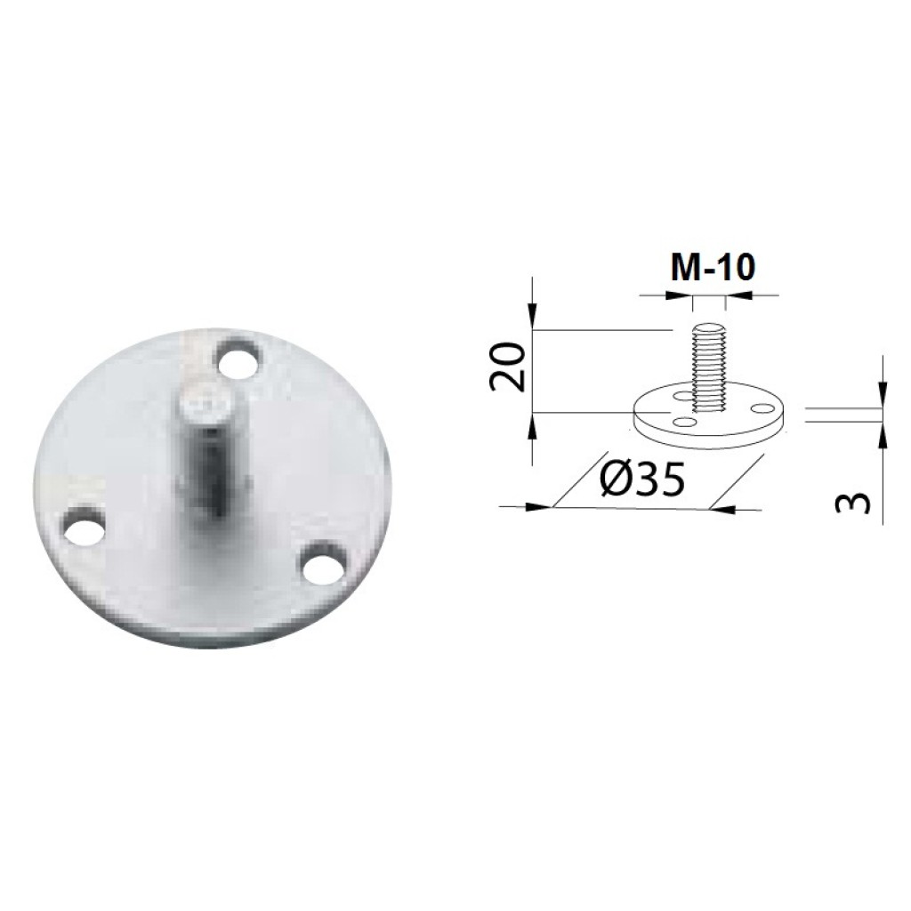 PLACA REDONDA M-10 POMO 800 - 801
