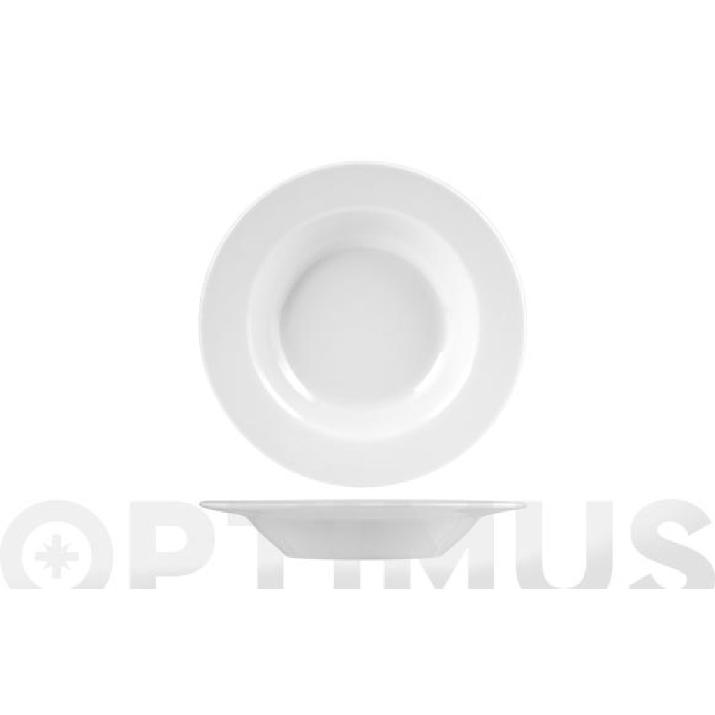 PLATO PORCELANA BLANCO    HONDO-21,5 CM