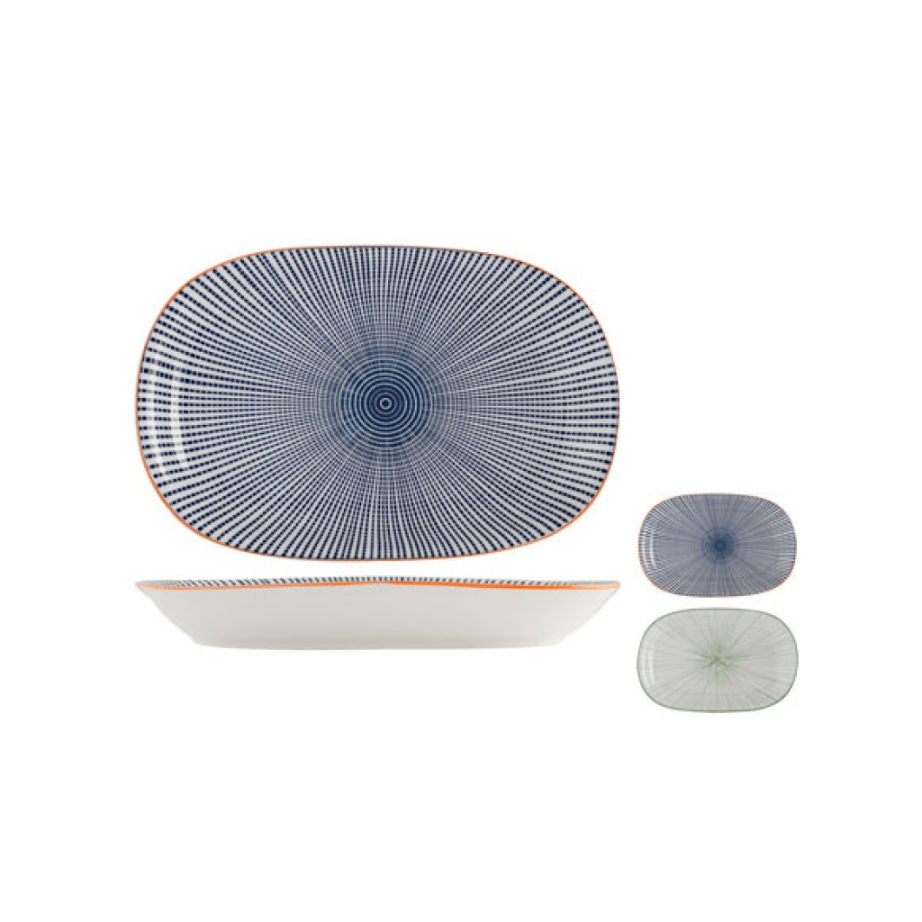 BANDEJA PORCELANA OVALADA 20,5 X 30,5 CM