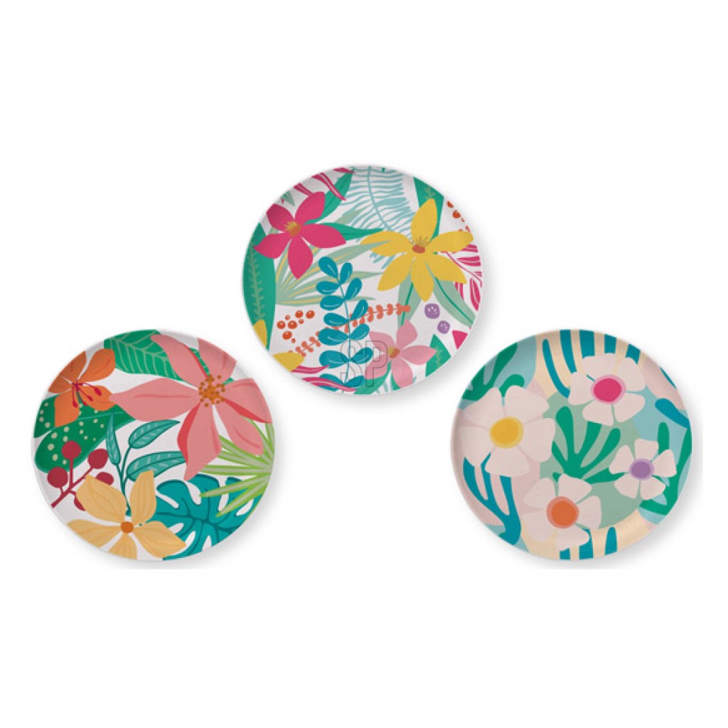 PLATO MELAMINA DECORADO   POSTRE - 20 CM