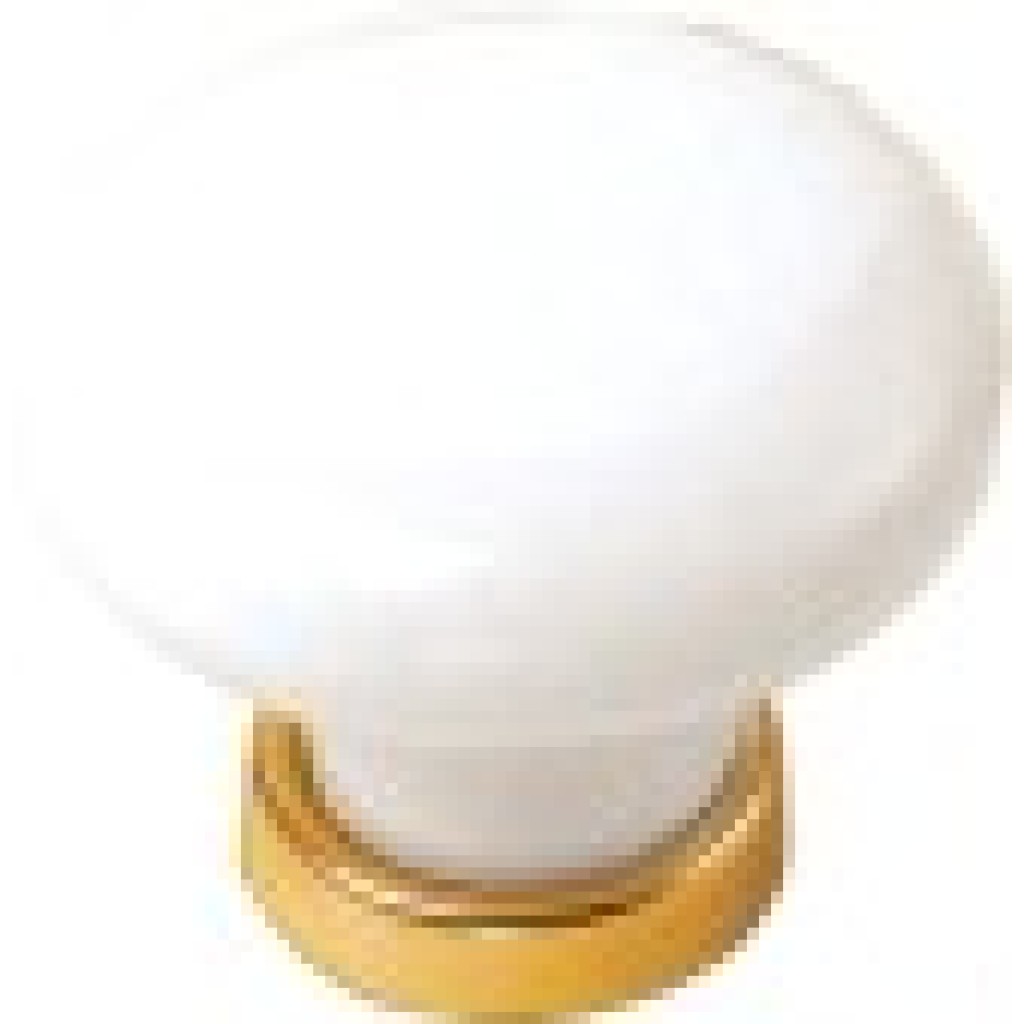 POMO PORCELANA BLANCA     DORADO