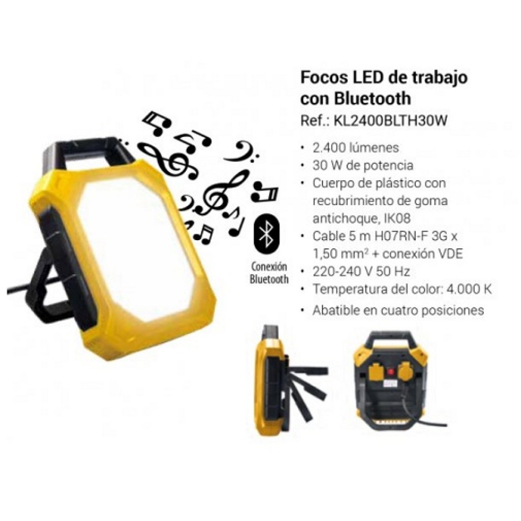 PROYECTOR TRABAJO 30W BLUETOOTH+ALTAVOZ