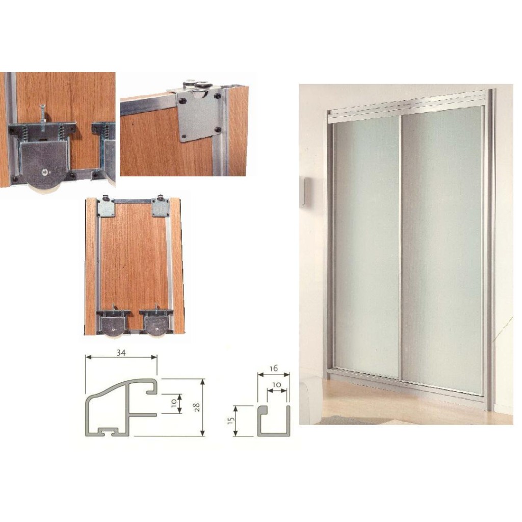 PUERTA KIT EN-16 ALUMINIO 2,50 MTS